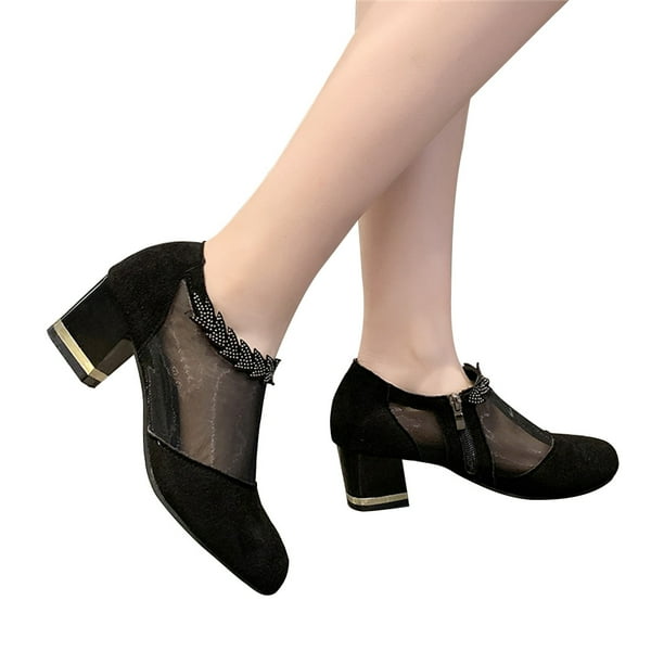 Minnieouse 1 par de zapatos de verano para mujer, sandalias transpirables, accesorio para calzado oficial Calzado pez negro Tamaño 38