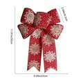 thumbnail image 3 of JeashCHAT Christmas Snowflake Bow for Wreath Christmas Tree Decorations, Snowflake Ribbon Bow, 11.81" x 9" Christmas Tree Bow Ornaments Xmas Holiday Party Home Front Door Decor, 3 of 6