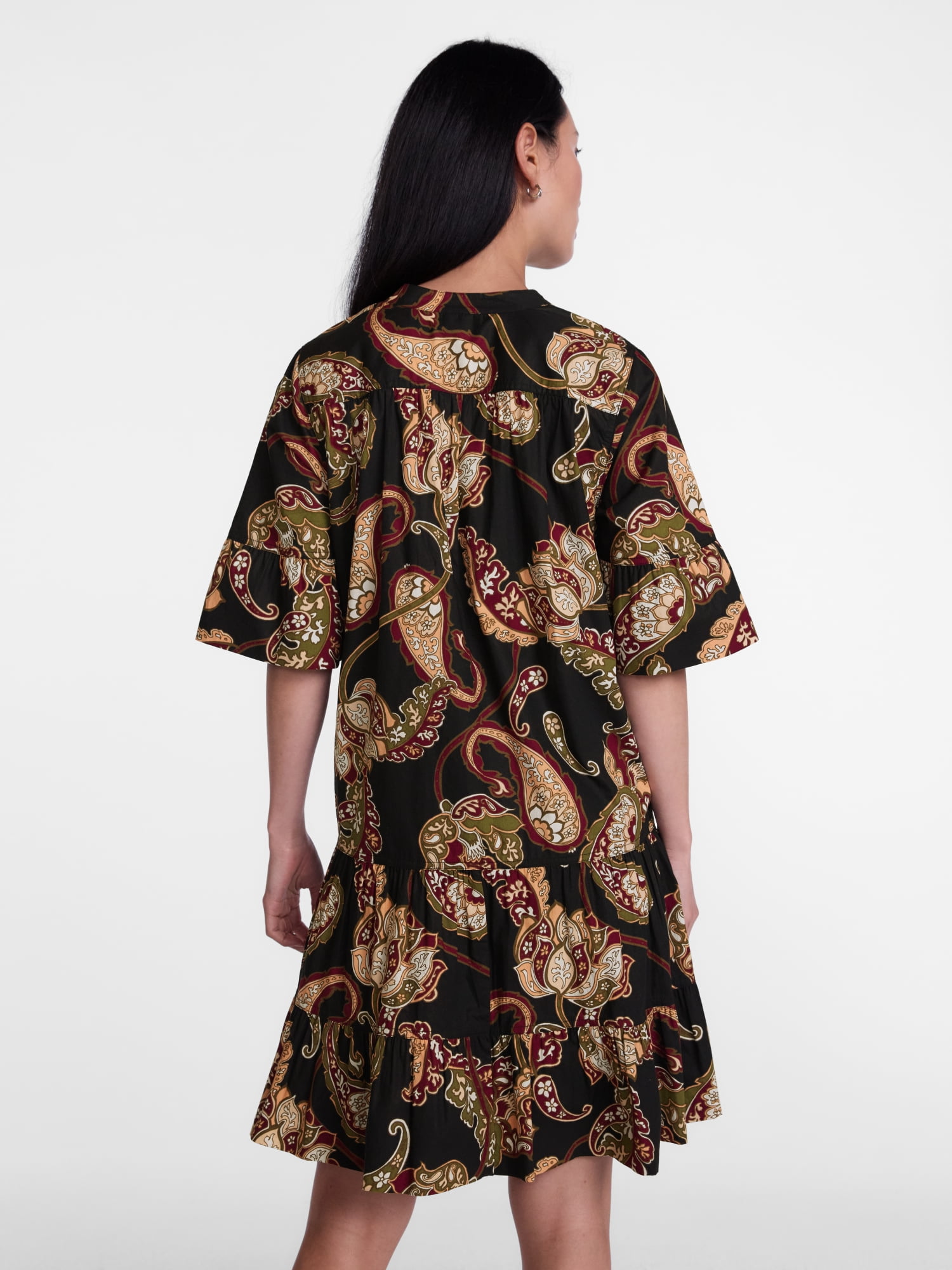 Scenario Women's and Women's Plus V Neck Mini Dress with Flutter Sleeves, Sizes XS-4X