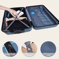thumbnail image 5 of 3 Piece Hardside Luggage Sets, 20/24/28inch Lightweight Hard Shell Suitcase with Spinner Wheels and TSA Lock, Carry-on luggage Sets, Cyan, 5 of 7