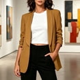 thumbnail image 4 of KyCheLot Womens Blazer Jacket Plus Size 3/4 Sleeve Lapel Neck Open Front Blazers Comfy Travel Business Jackets, 4 of 9