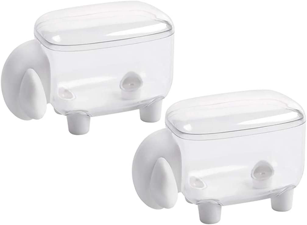 2 Pack Cotton Ball Holder Bathroom Vanity Countertop Storage Organizer