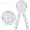 thumbnail image 4 of Goniometer Set 3 Pieces of 6/8/12 Inch Occupational Physical Therapy Protractor Tool Measurement Angle Ruler Kit Plastic 360 Degree Universal (3pc), 4 of 7