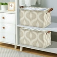 thumbnail image 2 of Yayeee Foldable Storage Basket for Shelves with Handles Waterproof Cloth Bins, Light Brown Pattern, 2 of 7