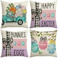 thumbnail image 5 of KUNPENG Easter Pillow Cover 18x18 Double-Sided Print, Spring Rabbit Decorative Throw Pillow Case, Cozy Winter Holiday to Spring Transition Cushion Cover for Sofa & Couch (No Insert), 5 of 5