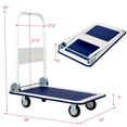 thumbnail image 6 of Yardi Yard 330 lbs Platform Cart Dolly Foldable Warehouse Push Hand Truck, Platform Hand Truck Portable Trolly for Household Industrial, Noise Reduction Office Moving Truck, 6 of 13