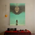 thumbnail image 6 of 1pc Surreal Underwater - themed Canvas Wall Art with a Woman's Upside - down Floating Head and Another Figure Standing Below, framed Decor room hanging Wall Picture Decor for Home Gifts, living room,, 6 of 6