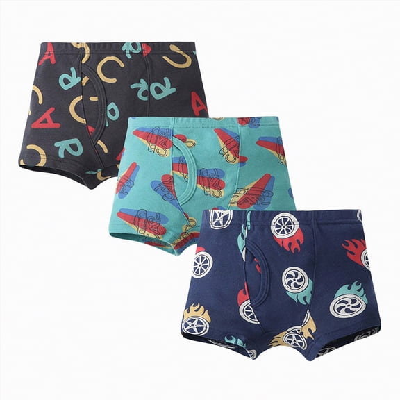 mgoYE 4t Boys Underwear Boys Boxer Briefs Toddler, Underwear Training Pants, Soft Breathable Cotton 3-Pack for Little Boys 2-8 Years (G,7-8 Years)