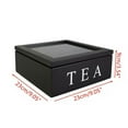 thumbnail image 3 of Bag Organizer Wooden Tea Box for Creamers Black, 3 of 8