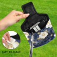 thumbnail image 4 of Haosy Blue Cloud White Flower Golf Mallet Putter Cover Strong Magnetic Leather Golf Club Headcover Closure, 4 of 7