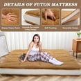 thumbnail image 4 of Lilypelle Japanese Floor Mattress, Extra Thick Fluffy Floor Futon Mattress, Long Plush Floor Mattress for Adults, Super Soft Fuzzy Bed Mattress Portable Japanese Futon Guest Mattress RV Mattress, 4 of 7