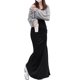 thumbnail image 1 of SAYOO Vestido de cola de pez para mujer, falda hasta el tobillo de color sólido, vestido fruncido de cintura alta, S / M / L SAYOO Moda, 1 of 6