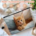 thumbnail image 5 of Makeup Bag Small Toilet Cosmetic Bags Travel Makeup Case Waterproof for Women Girls 6.7X9.45inches - Cute Kitten on A Soft, Fluffy Surface, 5 of 7