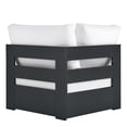 thumbnail image 4 of Modular Lounge Corner Chair, Gray White, Aluminum Metal, Outdoor Patio Balcony Cafe Bistro Garden Hospitality Restaurant, Modern Contemporary HB36556, 4 of 8