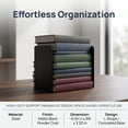 thumbnail image 5 of REGALWOVEN Metal Bookends, L-Shaped Book Ends for Shelves, Reinforced Iron Book Stopper for Books & Office, Non-Skid, 2Pcs Blue Night Black 5"L x 3.2"W x 6.6"H, 5 of 5