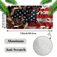 thumbnail image 2 of 1 Pcs 2D Flat License Plate Covers & Frames, Damaged American For Decorative Front, Waterproof For Decoration Aluminum License Plate Covers & Frames Cover For Men Women, 12" X 6", 2 of 7