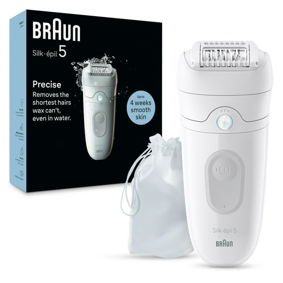 Braun Silk-epil 5 Epilator, Wet and Dry, Includes Skin Contact Cap, SE5-011, Grey