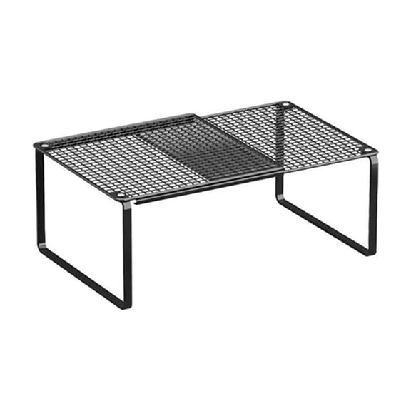 Expandable Cabinet Storage Shelf, Adjustable Carbon Steel Organizer Rack, Stackable Kitchen Pantry Shelf for Cabinets, Countertops, Wardrobes and Closets