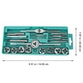 thumbnail image 4 of MasteelfCA 20PCS/Set Metric Threading Tool Hand Threading Tool Steel Threading Die Tapping Tool Set(Silver), 4 of 7