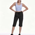 thumbnail image 5 of Axiiglly Cargo Capris for Women Quick Dry Zipper Pockets Drawstring Elastic Waist Outdoor Cropped Pants for Hiking Travel, S-3XL, 5 of 7