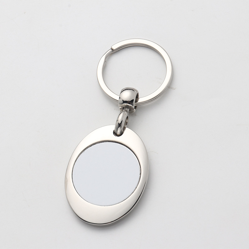 20 Pieces Sublimation Blank Metal Shopping Trolley Tokens With Keyring Mini Aluminum Alloy Portable Shopping Carts Key Ring