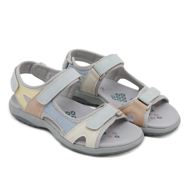 Sandalias con punta abierta Sandalias para caminar para mujer Antideslizantes para primavera verano (40) Beige