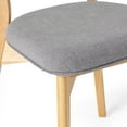 thumbnail image 5 of Noble House Sadie Indoor Mid Century Modern Fabric Dining Chairs, Set of 4, Grey+Natural, 5 of 7