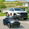 thumbnail image 5 of CASEMIOL 2-Seater 24V Kids Ride on Toys Truck with Remote Control, Licensed RAM 1500 RHO Battery Powered Car for Kids, Electric Ride on Car w/ 3-Point Seat Belts, Bluetooth Music, LED Lights, Blue, 5 of 10