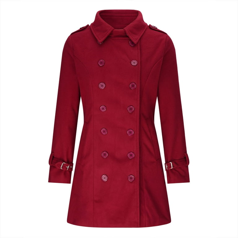 HAPIMO Rollbacks Short Woolen Cloth Jacket for Women Girls Fall