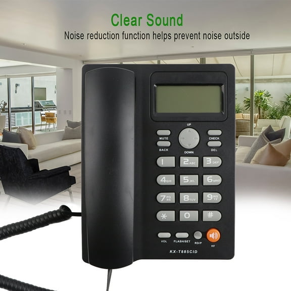 Caller ID Landline Phone W/ Speakerphone, Clear Sound  Mute Function For Home Or Office