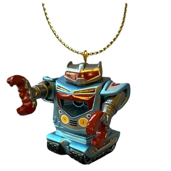 Sparks Robot Pvc Ornament Figure Figurine Charm Dangler 3” Rare Gift