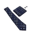 thumbnail image 5 of LHCER Mens Tie Set Included Tie, Handkerchief & Cufflinks, Polyester Silk Business Leisure Style for Men, 5 of 8