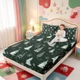 thumbnail image 3 of Manfei Christmas Winter Holiday Bed Sheets,Farmhouse Santa Claus Full Size Sheets,4-Piece,1 Flat Sheet,1 Fitted Sheet and 2 Pillowcases, 3 of 6