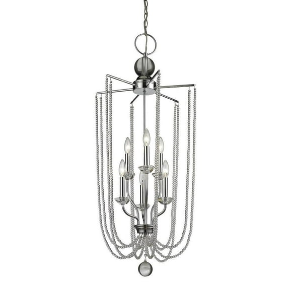 6 Light Pendant in Restoration Style 17.5 inches Wide By 40 inches High Bailey Street Home 372-Bel-1809582