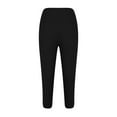 thumbnail image 4 of Yghzkop Plus Size Women's Capri Yoga Pants 7/8 Length Quick Dry Compression Leggings High Waisted Tummy Control Workout Pockets Moisture Wicking Fitness Gym Running Activewear, 4 of 9