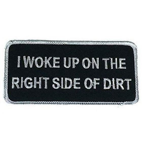 I WOKE UP ON THE RIGHT SIDE OF THE DIRT PATCH BIKER MOTORCYCLE VEST CUT ROAD