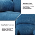 thumbnail image 6 of Microfiber Living Room Furniture Set Reclining Sofa Set Loveseat Furniture Sets in Living Room Sofa Recliners (Sofa+Loveseat, Blue Microfiber), 6 of 12