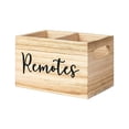 thumbnail image 2 of Remote Control Organizer Wooden Storage Box with Two Compartments for Remote Pencils Desktop Small Items Office Living Room Bedroom Practical Durable Space-Saving Organizer with Neat Design, 2 of 6