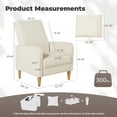 thumbnail image 2 of AFO Mid-Century Modern Fabric Upholstered Accent Chair with Removable Pillow for Living Room, Bedroom, Apartment, Beige, 2 of 6
