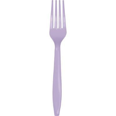 Purple Cake Fork - Creative Converting Luscious Lavender Purple Plastic Forks, 24 ct