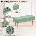 thumbnail image 3 of Funda para banco de comedor, funda elástica para banco largo tipo piano, protector de cojín de asiento rectangular lavable para sala de estar, dormitorio y cocina, verde claro, 3 of 6