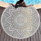 thumbnail image 2 of Round Microfiber Mandala Beach Towel Hippie Boho Beach Towel With Tassels Oversized Wrap Blanket Tr, 2 of 4