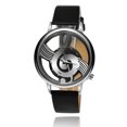 thumbnail image 1 of Reloj de esfera hueca Reloj musical para niñas Reloj con cinturón de cuero para mujer Reloj de cuarzo para mujer, 1 of 3