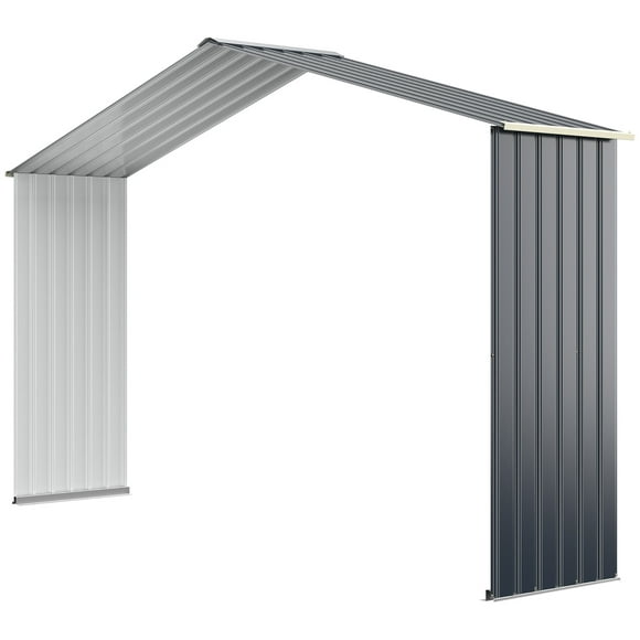 Costway Outdoor Storage Shed Extension Kit for 11.2 ft  Shed Width Grey