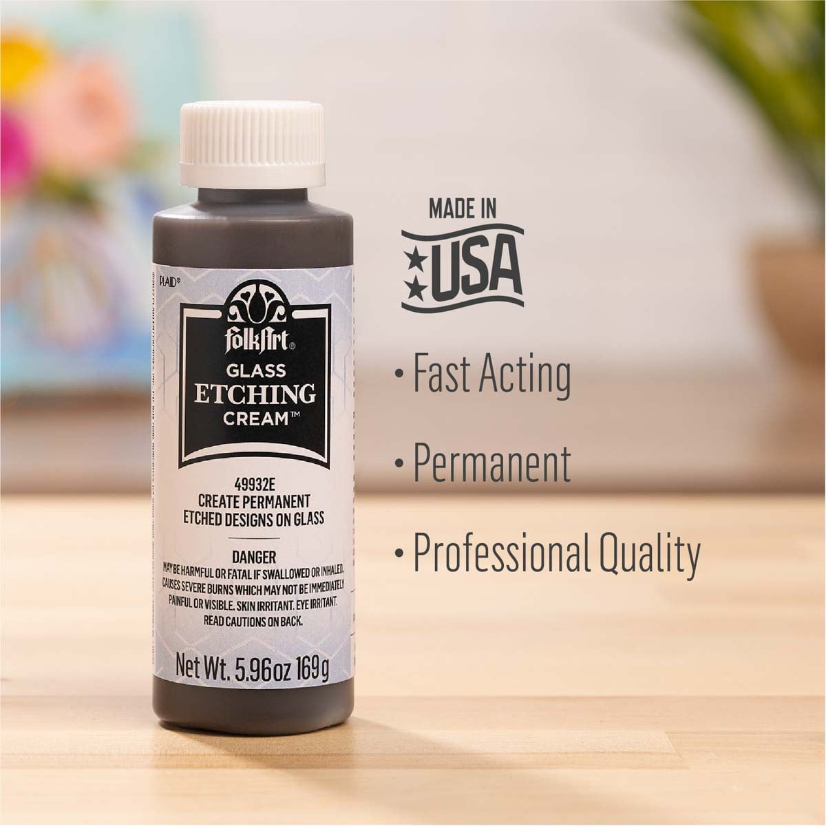 FolkArt Glass Etching Cream, 5.96 fl oz
