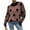 Brown, variant on Sweaters for Women Casual Crew Neck Polka Dot Long-Sleeved Pullover Fall Outerwear,Brown,L