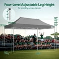 thumbnail image 6 of Quictent 10'x20' Portable Pop up Canopy Tent, Easy up Commercial Gazebo Canopies for Sun & Rain Protection(Grey, No Sidewall), 6 of 9