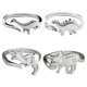thumbnail image 1 of Anillos de dinosaurio, 4 anillos ajustables de dinosaurio lindo, adorno de dinosaurio, joyas de animales, anillo de dinosaurio de la era jurásica, para mujeres y niñas adolescentes oso de fresa Electrónica, 1 of 5