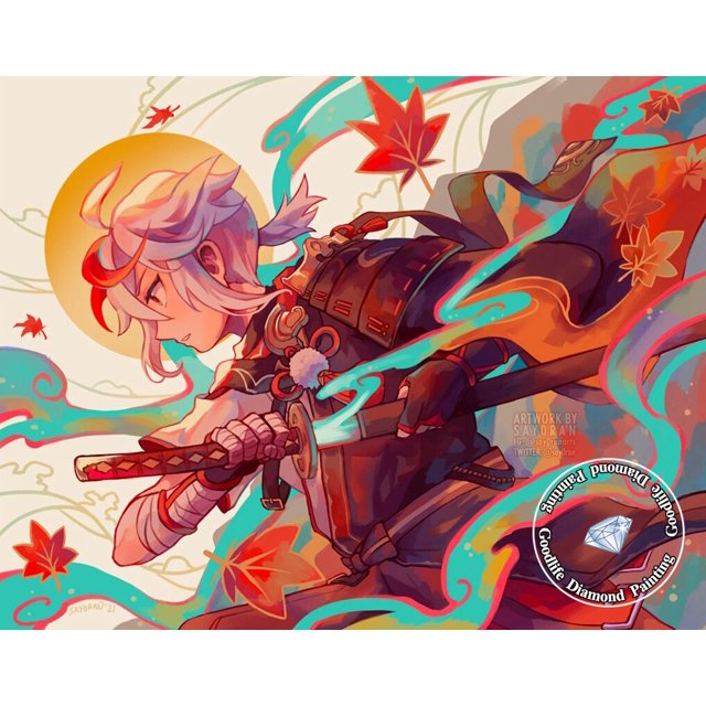 Pintura de diamantes 5D DIY Genshin Impact Yae Miko, mosaico de niña de dibujos animados, juego de punto de cruz, artesanía de fantasía, diamantes de imitación, decoración del hogar