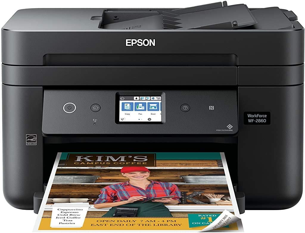 Epson Workforce WF-2860 All-in-One Wireless Color Printer with Scanner, Copier, Fax, Ethernet, Wi-Fi Direct and NFC